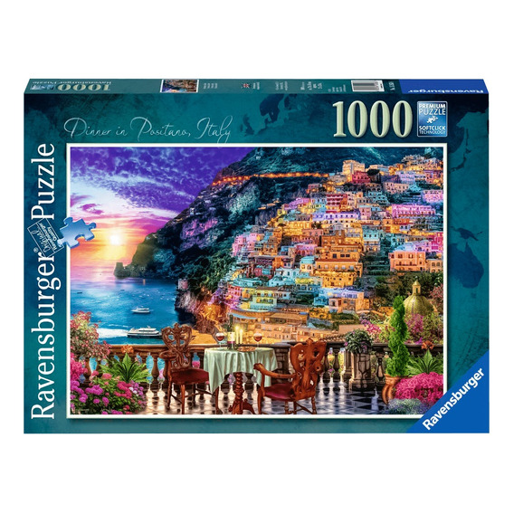 Rompecabezas Ravensburger Positano Al Atardecer Italia 1000 Piezas 14+