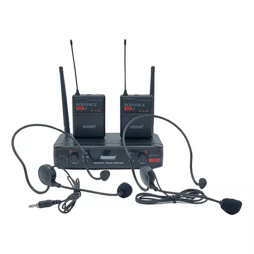 Set Micrófono Inalámbrico de Mano SKP UHF-700 PRO con Body Pack para Vincha  y Levalier
