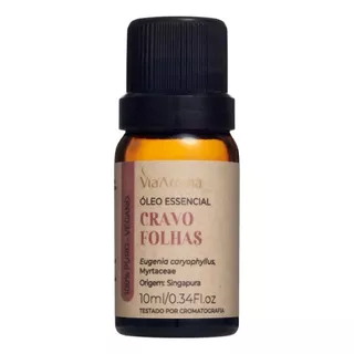 Óleo Essencial Cravo Folhas Via Aroma 10ml