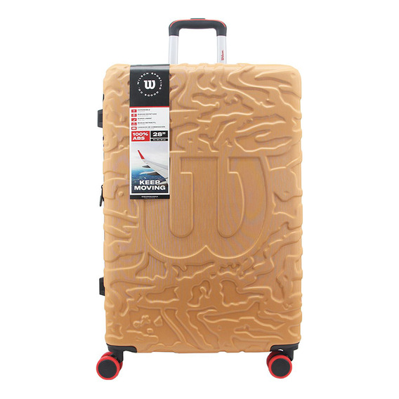 Valija Wilson Abs Grande 28 PuLG Maleta Gran Capacidad Color Camel