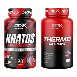 Kit Termogênico Dc-x - 1 Kratos Hardcore + 1 Thermo Extreme 