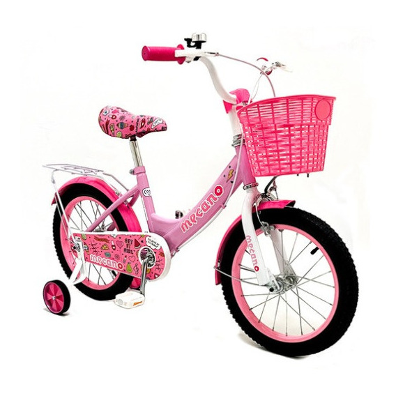 Bicicleta paseo femenina Love Lady R12 frenos v-brakes y tambor color rosa con ruedas de entrenamiento  