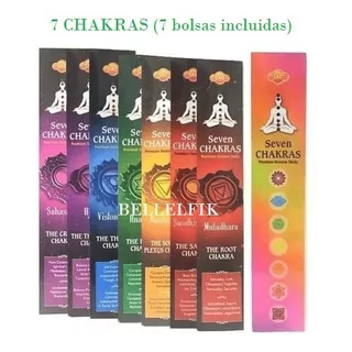 Incienso Premium Natural 7 Chakras 35 Varillas Sac Equilibra