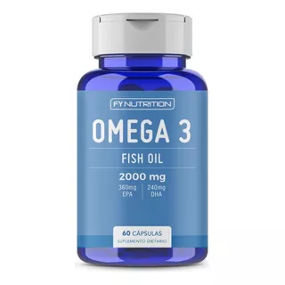 Omega 3 Fynutrition Aceite De Pescado 2000mg Cada 2 Cápsulas 360mg Epa Y 240mg Dha Frasco De 60 Un.