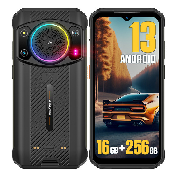 Celular Ulefone Armor 21 Robusto Impermeable Móvil Doble Sim 256gb Negro 8gb Ram 9600mah Ip68/ip69k 6,58 Pulgadas Fhd + 120hz 64mp Cámara Android 13