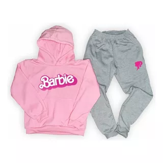 Conjunto Deportivo Para Niña Barbie Con Capucha