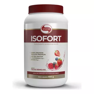 Whey Protein Isolado Isofort 900g Frutas Vermelhas Vitafor