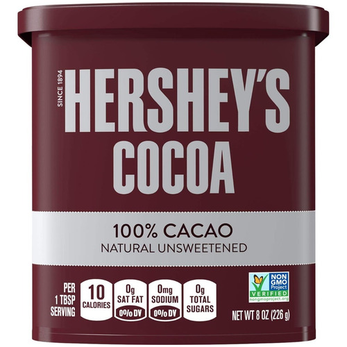 Hershey's Cocoa, Cacao Natural Unsweetened 226g *importado*