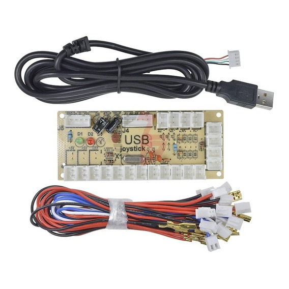 Kit Codificador Mame Arcade Usb + Cable Usb + 8 Cables 2pin
