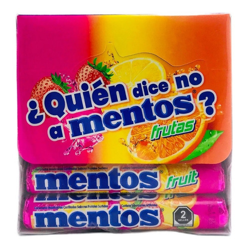 Mentos Caramelo Suave Confitado Caja 12 Pz Variedad Sabores Sabores Frutas