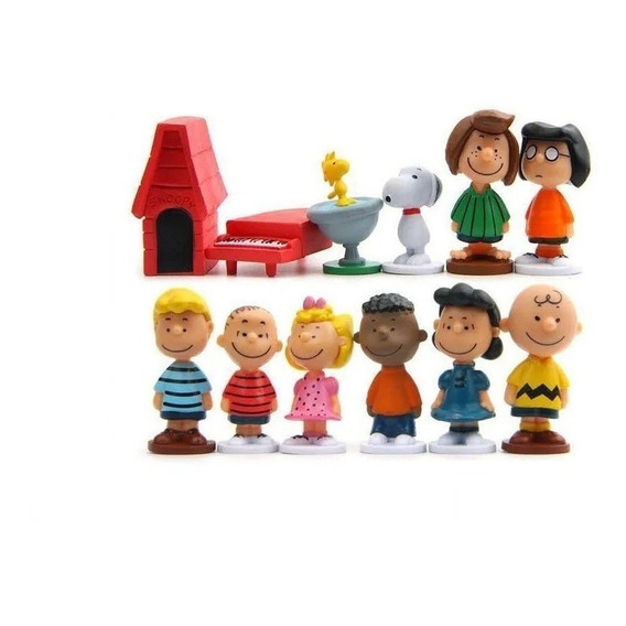 Figuras Snoopy Set Por 12 Unidades Charlie Brown