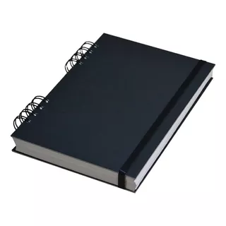 Cuaderno A5 (15x21) Negro Anillado 180 Hojas Ecologico