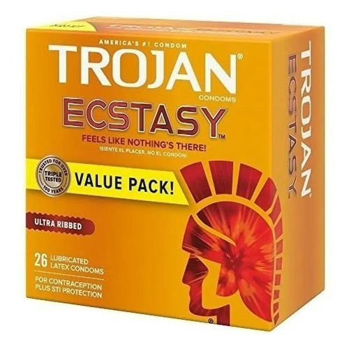 Condones Trojan Ultra Ecstasy  26pzas Placer Maximo Original