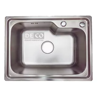 Pileta Inox Grande Simple Sobreponer Cocina + Valvulas Deco.