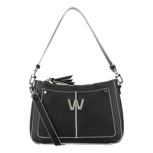 Bolsa Cross Body Para Mujer Westies Negro Hbreptiliowe Acabado de los herrajes Niquel