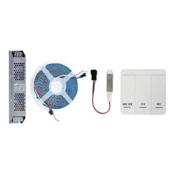 Kit Tira Led 10mts Frio Secuencial 24v C/control Inalámbrica