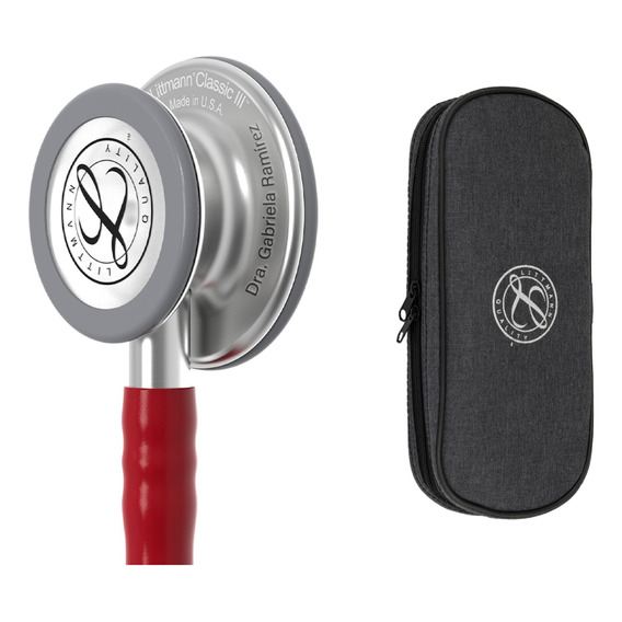 Littmann Classic 3 Burgundy 5627 + Estuche Negro + Grabado 