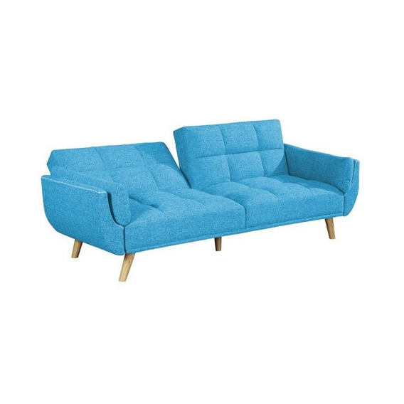 Sofa Cama Varios Cuerpos Tela Living Comedor Celeste Bauti