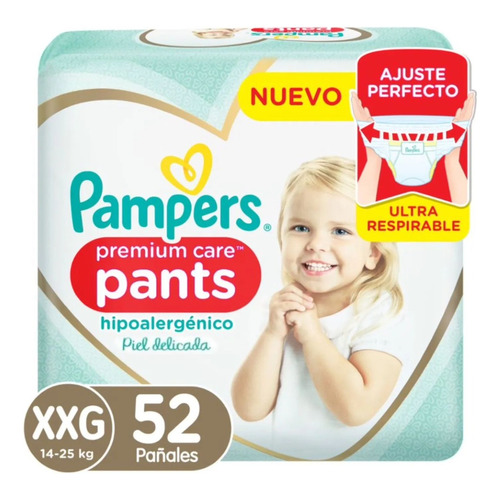 Pañales Pampers Premium Care Pants  XXG en pack de 104 x 52 unidades