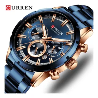 Reloj Hombre Curren 8355 Elegante Cuarzo Pulsera Metal Lujo