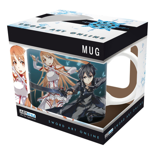 Taza De Sword Art Online-mug-320-asuna/kirito Color Acero