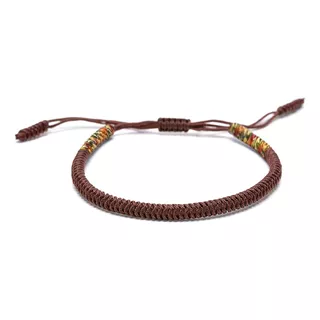 Pulsera Budista Para La Suerte Café/colores Feng Shui