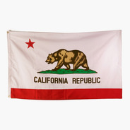 Bandera California Republic Bordada Y Estampada * Premium *