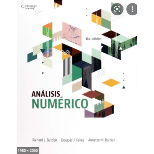 Análisis Numérico. 10° Edición.