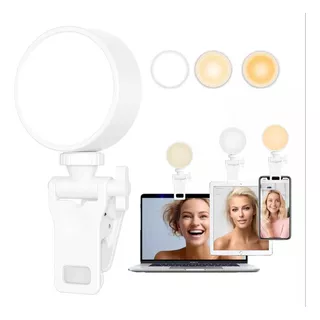 Aro Luz Led Recargable Selfie Ring Light Para Celular Declip