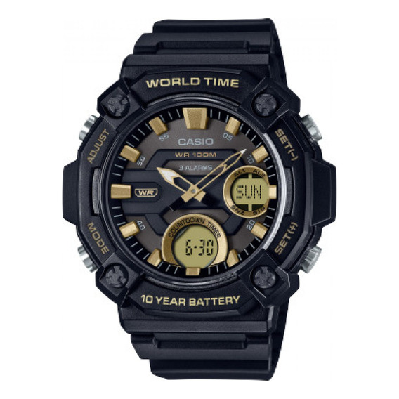 Reloj Para Hombre Casio Classic Aeq-120w-9avdf Negro