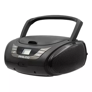 Radio Boombox Bluetooth Con Cd Usb Philco Color Negro
