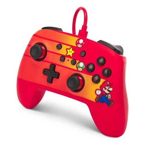 Joystick ACCO Brands PowerA Enhanced Wired Controller Mario Bob-Omb Blast! rojo