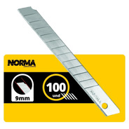 Lâmina Para Estilete Estreita 9mm Norma One Way C/100 