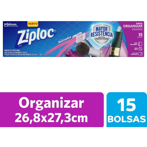 Bolsa Organizar Reutilizable Grandes Cierre Deslizable S/bpa