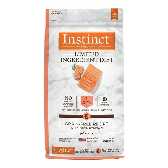 Alimento Instinct Limited Ingredient Diet para perro adulto todos los tamaños sabor salmón en bolsa de 9kg