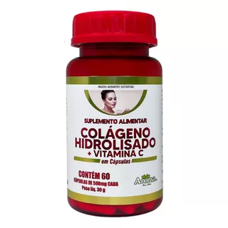 Colágeno Hidrolisado + Vitamina C | 500mg - 60 Cápsulas
