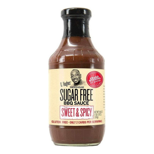 Salsa Bbq G Hughes Sin Azucar Sweet & Spicy 510g Importada