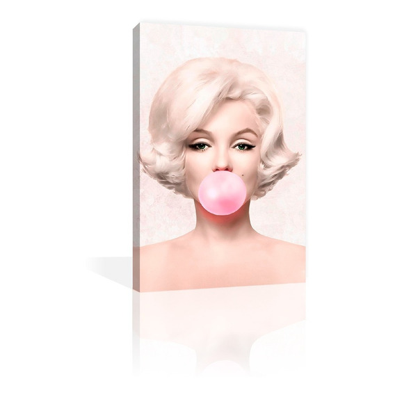 Cuadro Decorativo Canvas Gente Famosa Marilyn Monroe Chicle