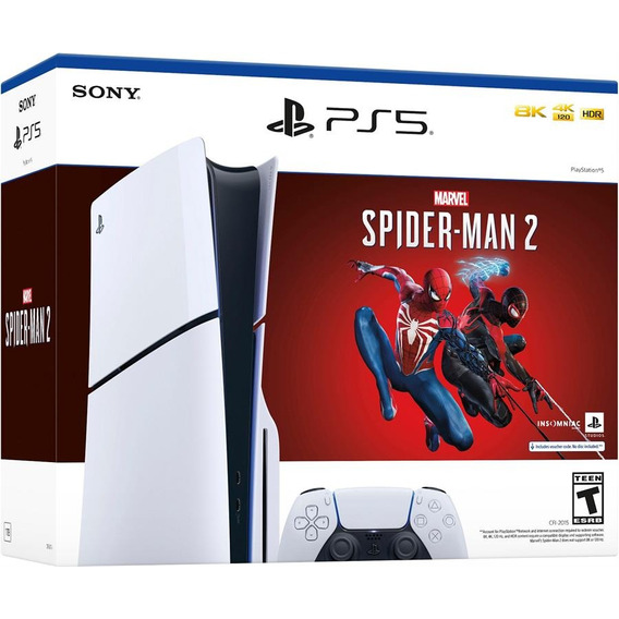 Consola Playstation 5 Ps5 Slim Marvels Spiderman 2 Ade Ramos