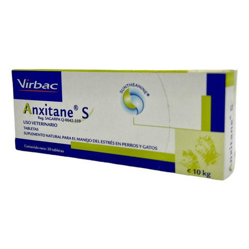 Tabletas Anxitane Virbac S Menores De 10 Kg 30 Tabletas 