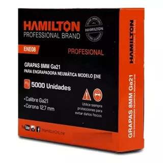 Grapas Calibre Ga21 X 8mm Para Engrapadora Hamilton Ene
