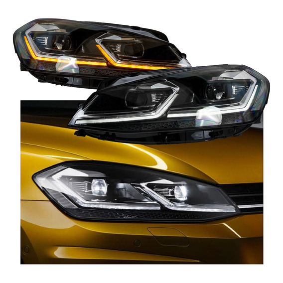 Faros Led+xenon Vw Golf 7 Tipo Mk7 Drl Secuencial 2014-2017