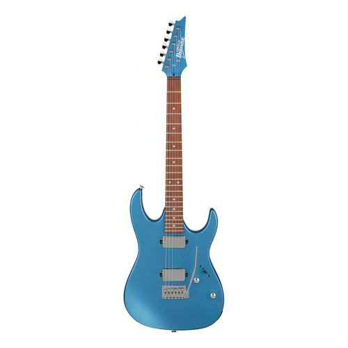 Guitarra Ibanez Grx 120sp de color azul claro metalizado mate, guía para la mano derecha