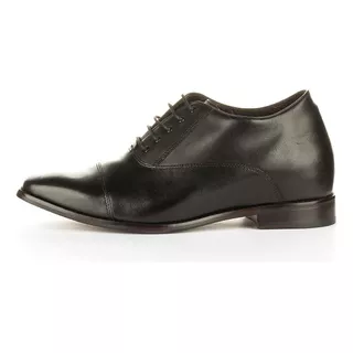 Zapato Formal Director Negro Max Denegri +7cms De Altura