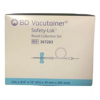 Mariposa Scalp Vacutainer Safety-lok Aguja 23g 3/4  12  50un