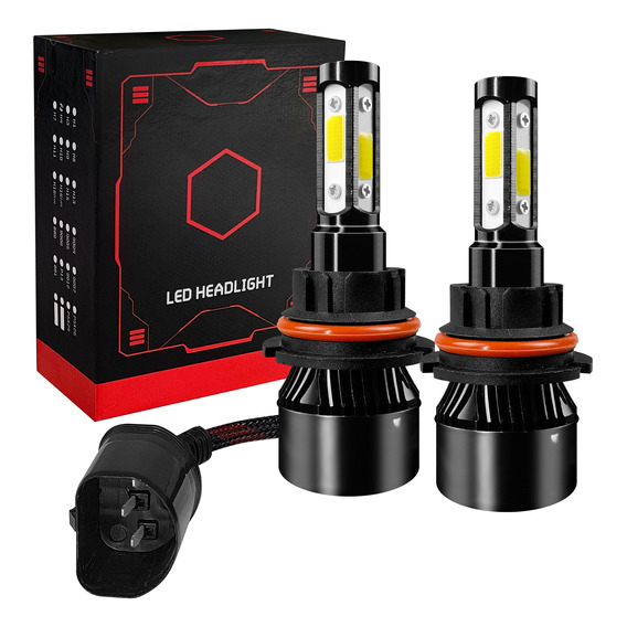 Kit De Faros Cuádruples 9004 9007 H4 H13 Led Rayo 