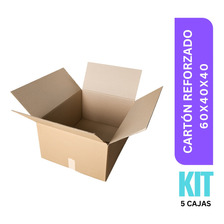 Caja De Carton Mudanza Embalaje 60x40x40 Cm Pack X 5 Unid