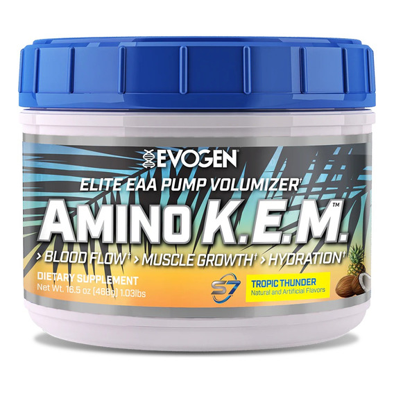 Aminoácidos Esenciales Evogen Amino Kem 30 Servicios Sabor Tropic thunder