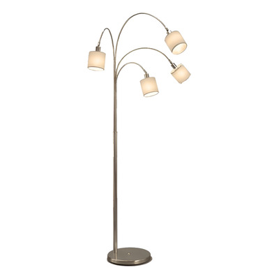 Lampara De Pie Miro 4 Luces 4xe14 Pant. Natural Platil