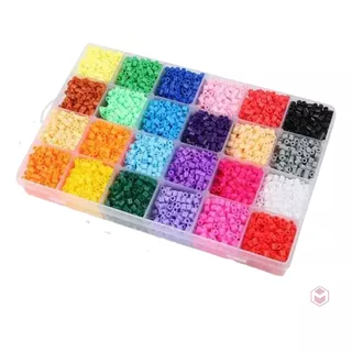 Set Hama Beads Mini 24 Colores Perler 2.5mm